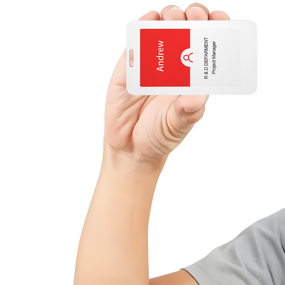 4-colour E-Ink Screen Can Be Freely Edited Smart ID Badge NFC or Bluetooth Custom E-paper for Business Students Hotels