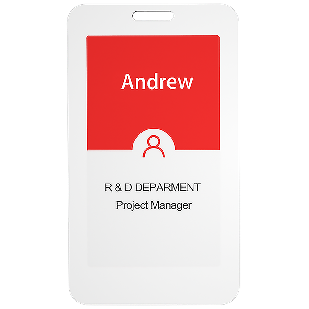 E-ink Paperless NFC Four-color Smart Labels Aviation Labels 4-color ID Badges Wireless ID Badges Reusable Work Badges