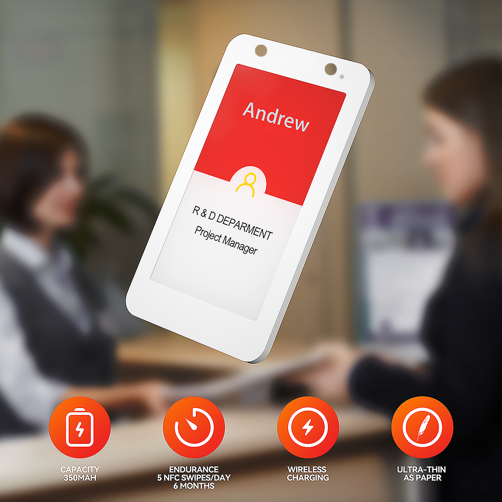 Industrial-grade Waterproof Electronic Paper Temporary Pass Updates Anti-counterfeiting QR Code Visitor Information in Seconds