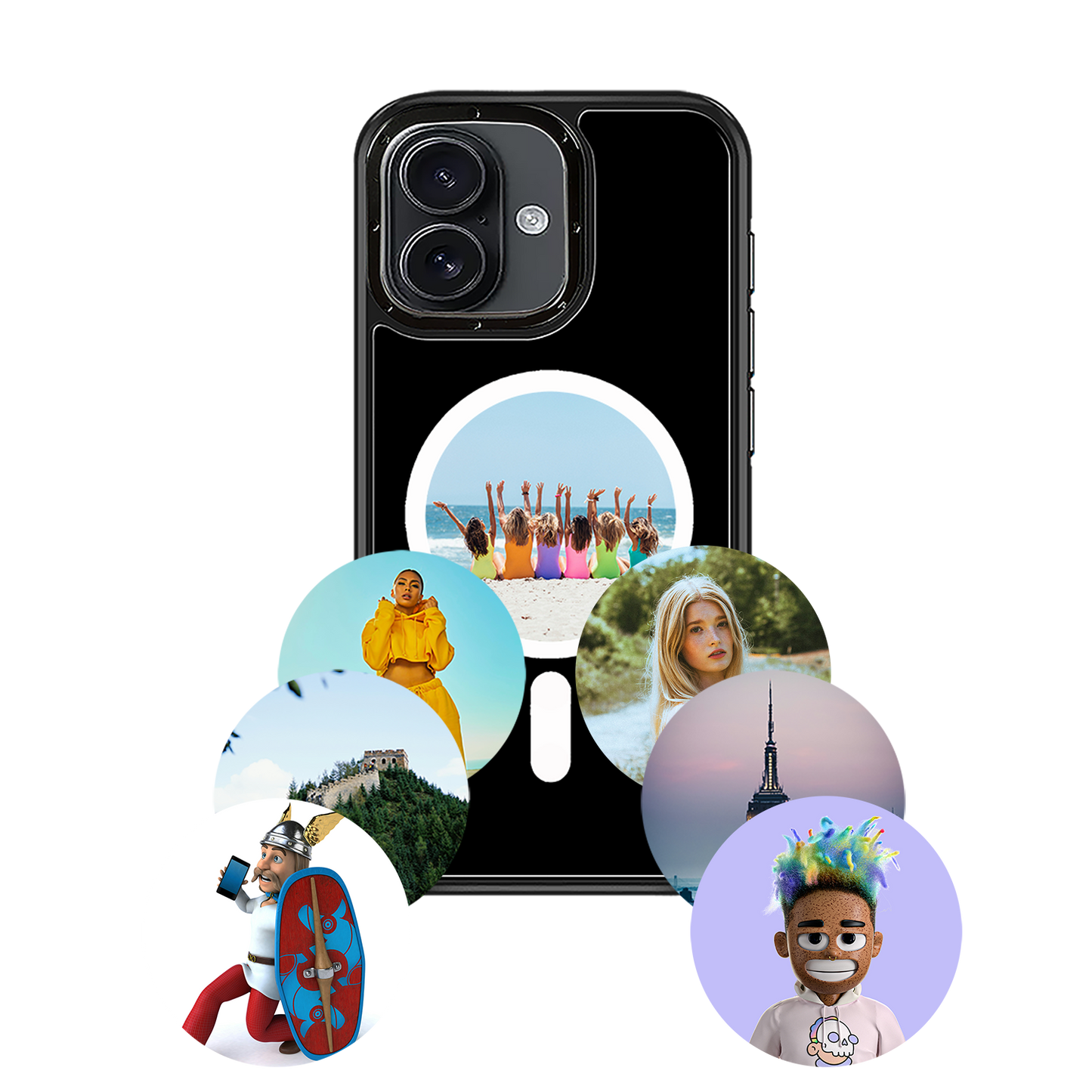 High-end Six-color E-paper Application HD E-ink Screen Phone case Magnetic & Wireless Charging for IPhone12-16 Full Series