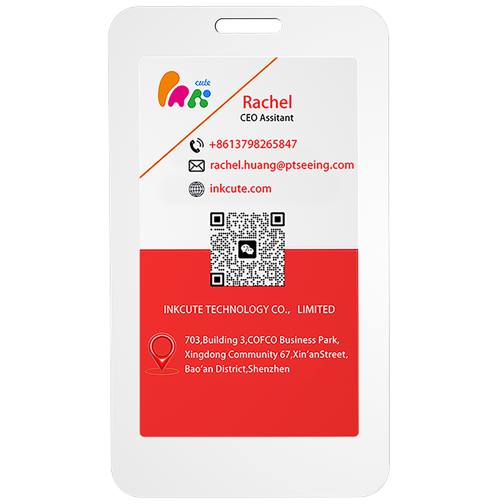 Four-color High-definition 3.7-inch NFC E-Ink Screen Work Badge Smart Card Premium Access Card Visitor Card