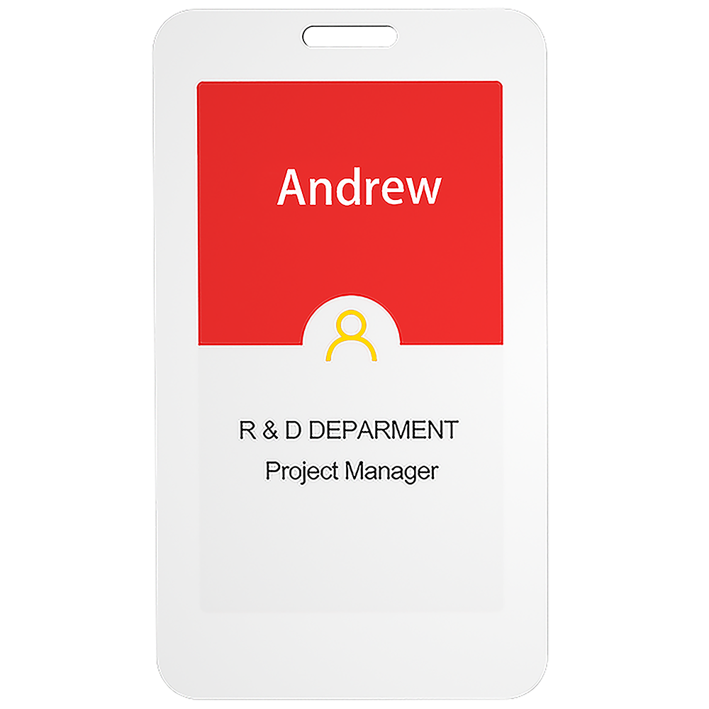 Customizable 4.0-inch Digital E-paper Photo Frame Portable Changeable Design Four-color E-ink Screen NFC & Bluetooth ID Badge