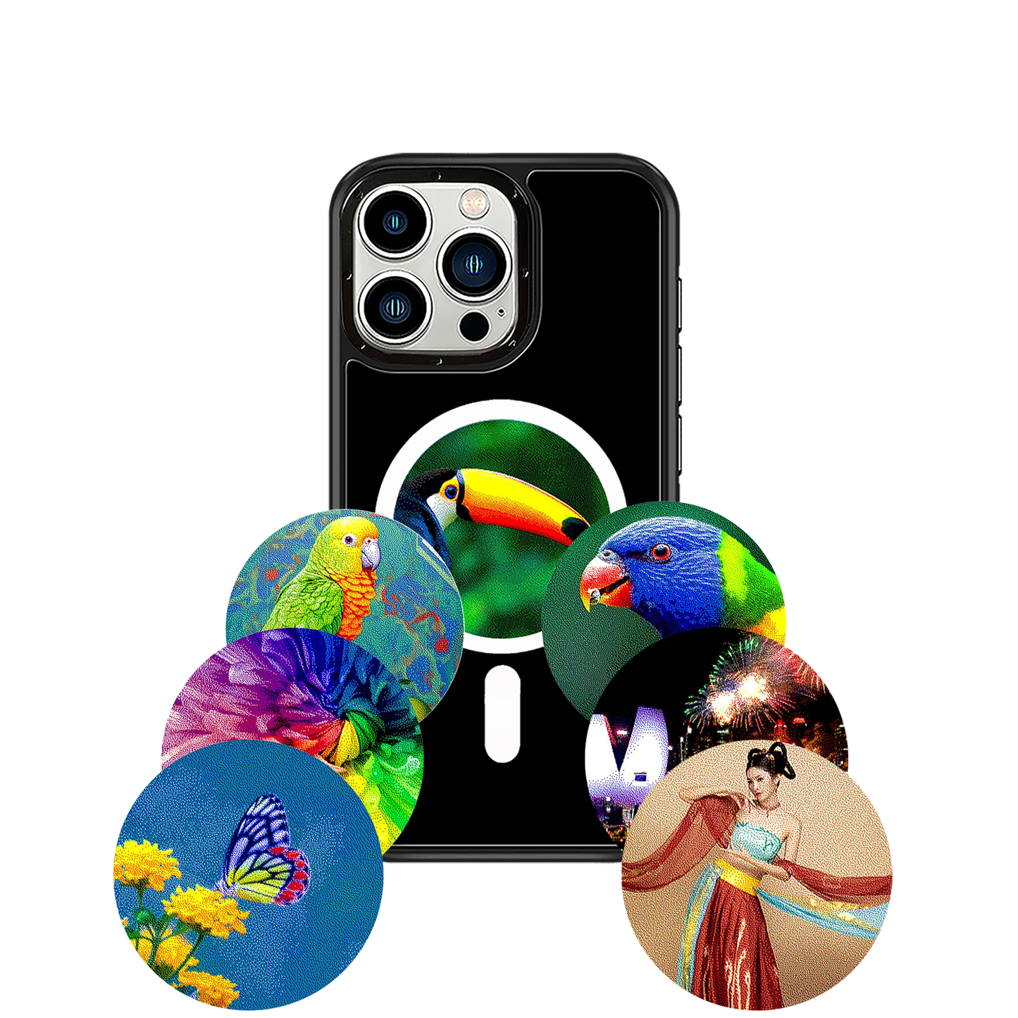 Smart Ink Phone Case for IPhone15 16 17 Pro Max HD Six Color E Ink Screen with NFC Transfer DIY Photo Display Digital Phone Case