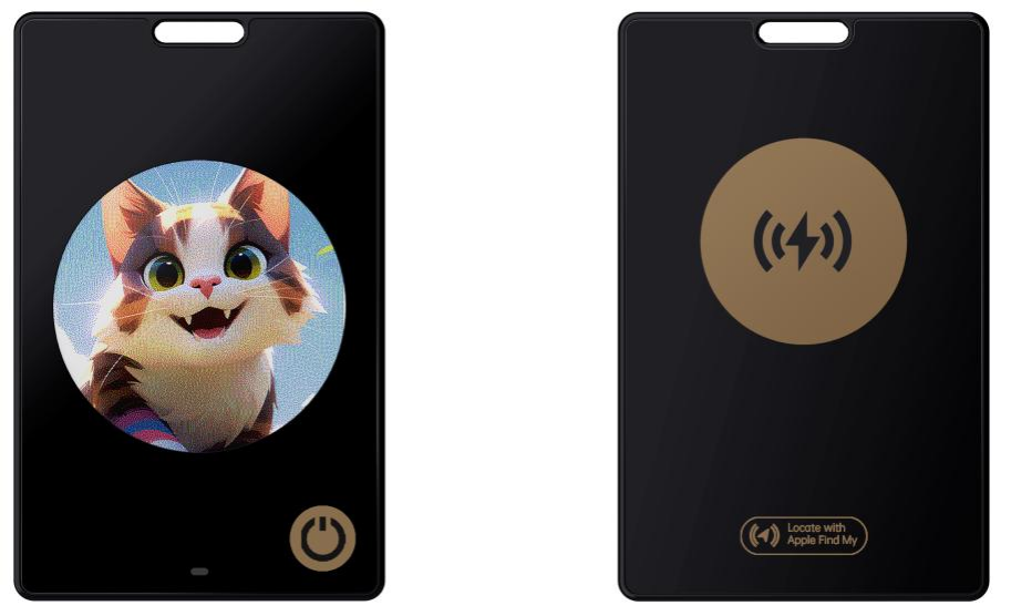 1.69-inch HD Six-color E-Ink Screen Anti-lost Device for Luggage and Pets Smart E-paper Photo Frame with Bluetooth & NFC