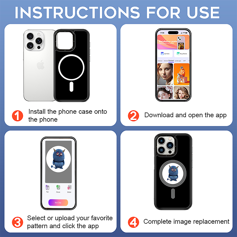 Smart Ink Phone Case for IPhone15 16 17 Pro Max HD Six Color E Ink Screen with NFC Transfer DIY Photo Display Digital Phone Case