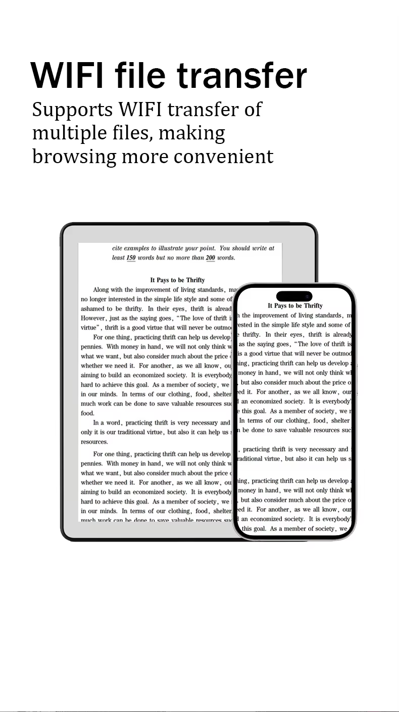E Book Reader 5.76 Inch E Ink Technology E-Reader Devices Lightweight 1GB 16GB Eye Friendly E Paper for Android