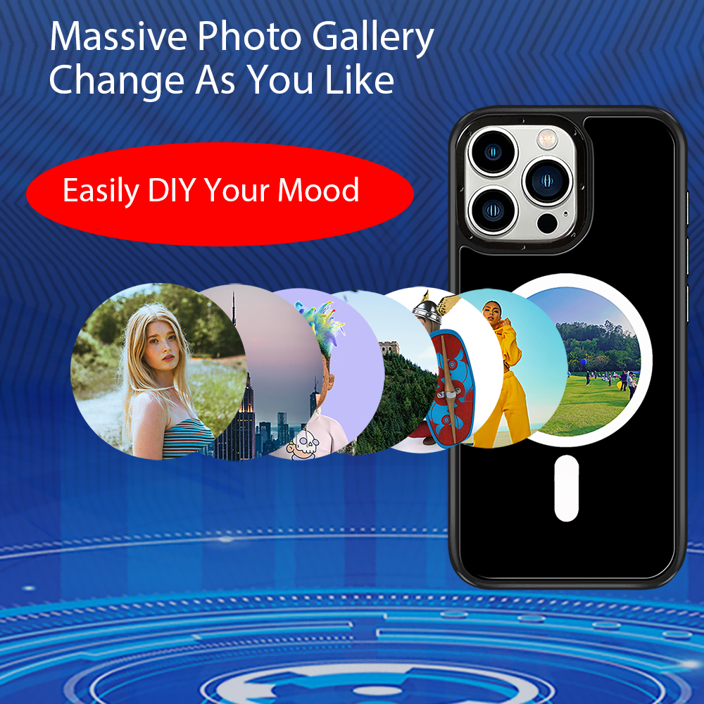 Six Colours E-Ink Screen New Design NFC DIY Smart E-Ink Display Phone Case Protective Cover for iPhone 15pro Max