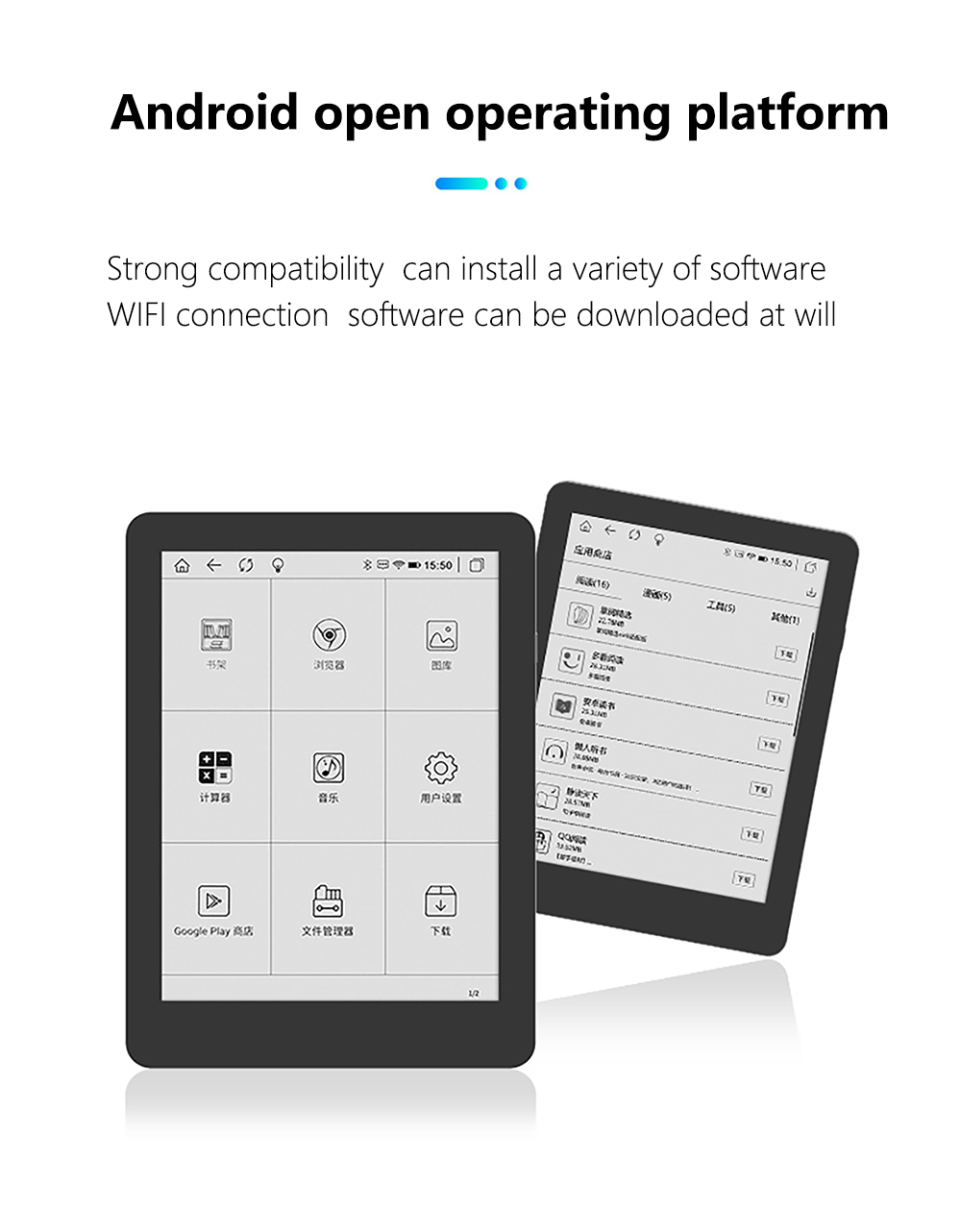 Lightweight 5.76-Inch EReader Device 1GB RAM 16GB Storage Eye-Friendly 5.76-Inch E Ink Technology PDF TXT Files for Android