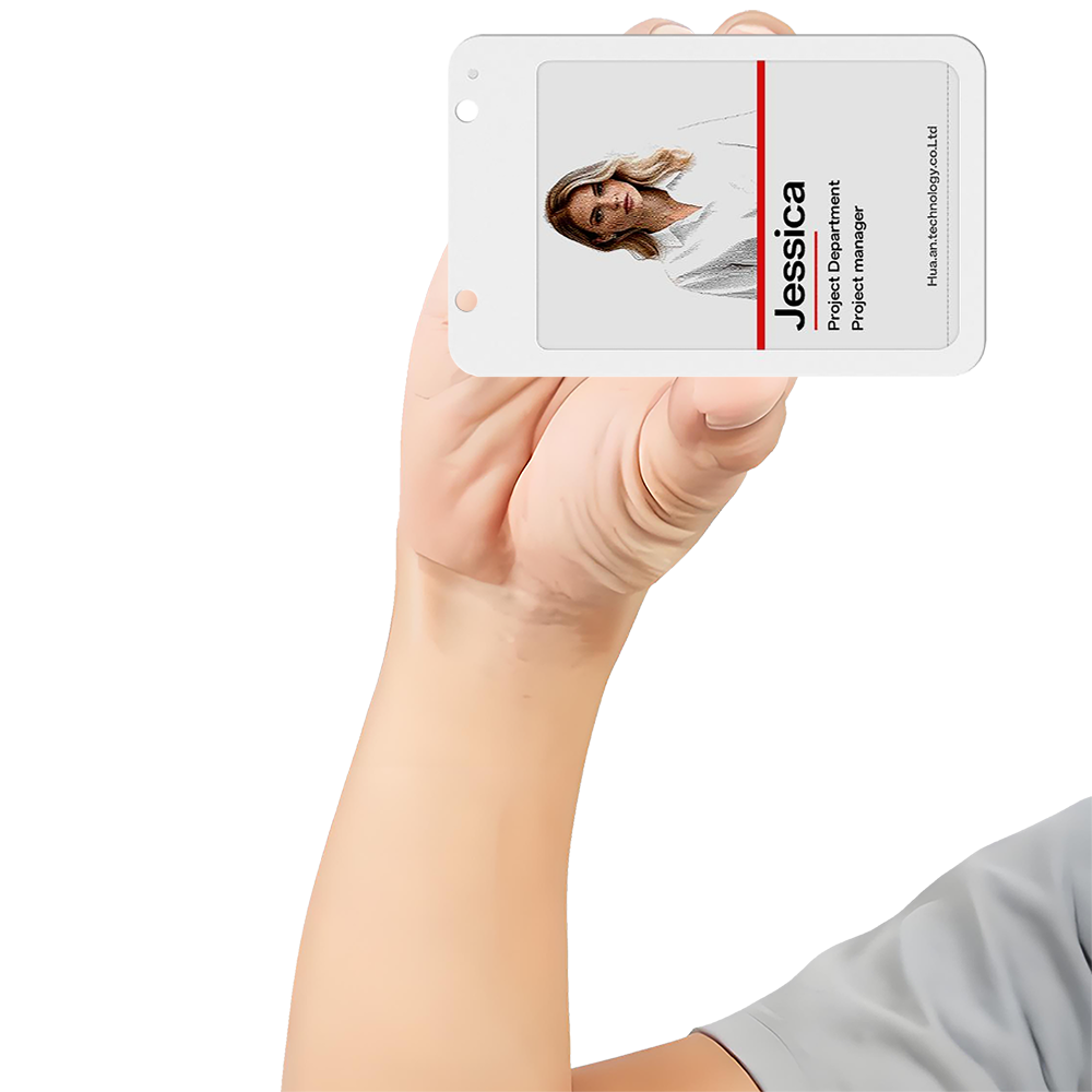 2025 New 4-color 4.0-inch E-paper Employee Card Portable Digital E-ink Screen Photo Frame Smart Bluetooth ID Card Customizable