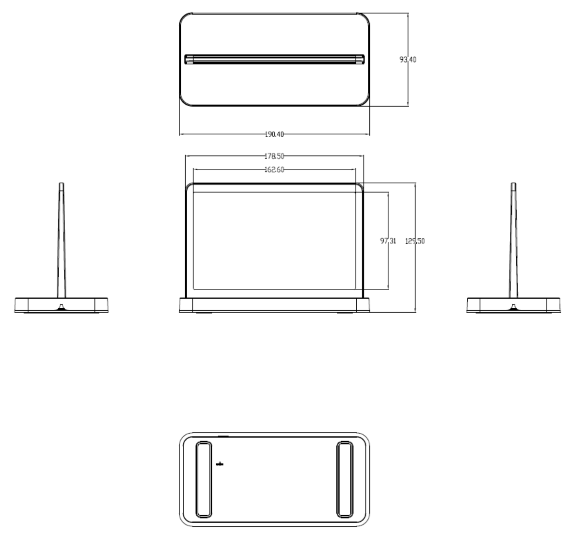 7.5-inch HD E-ink Screen E-paper Table Sign Exhibition Table Sign Bluetooth Standing Table Sign Power off and Continuous Display