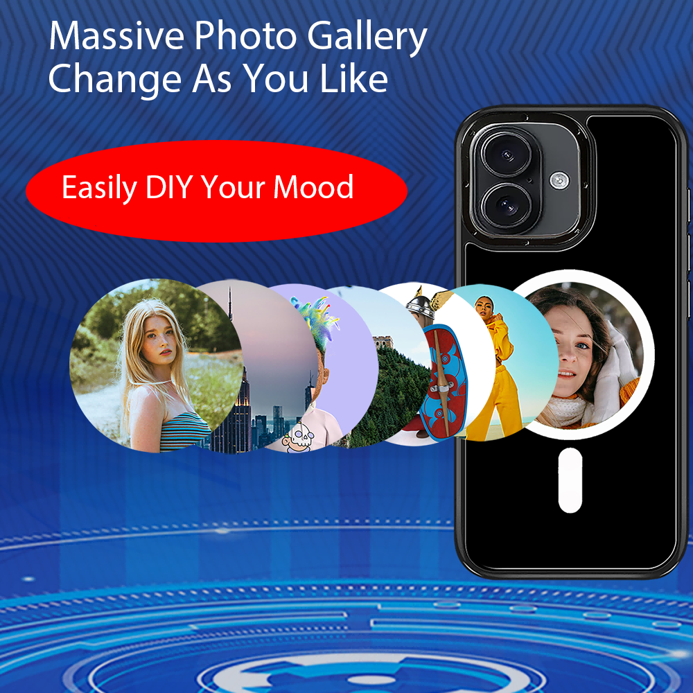 Wholesale Full Color Smart E-Ink Screen Phone Case with NFC for iPhone 12 13 14 15 16 Pro Max DIY Phone Case