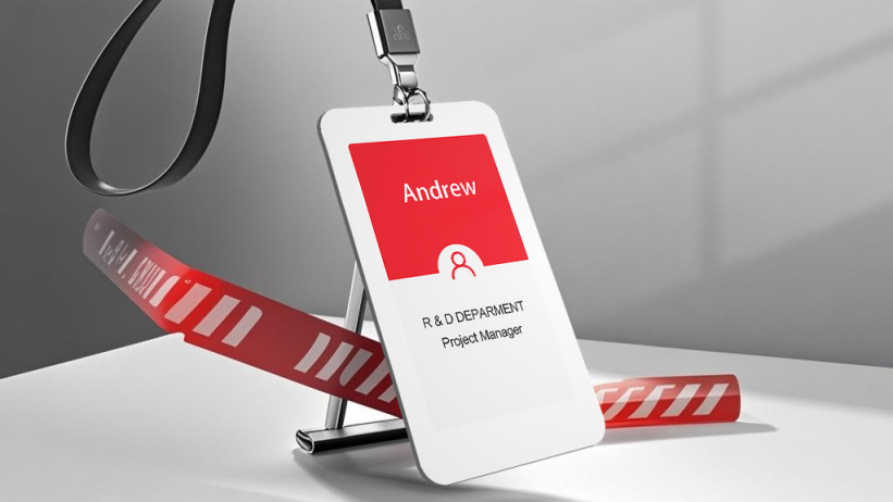 E-ink Paperless NFC Four-color Smart Labels Aviation Labels 4-color ID Badges Wireless ID Badges Reusable Work Badges