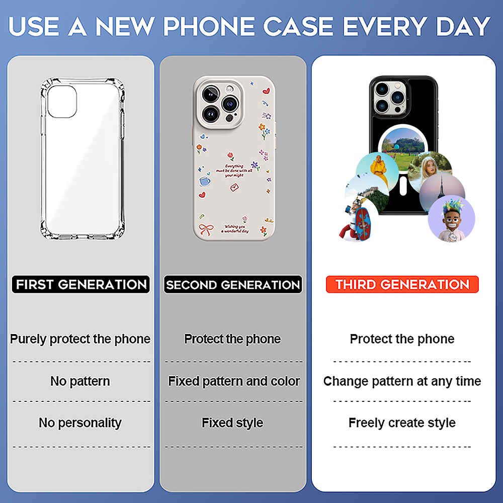 Six Colours E-Ink Screen New Design NFC DIY Smart E-Ink Display Phone Case Protective Cover for iPhone 15pro Max