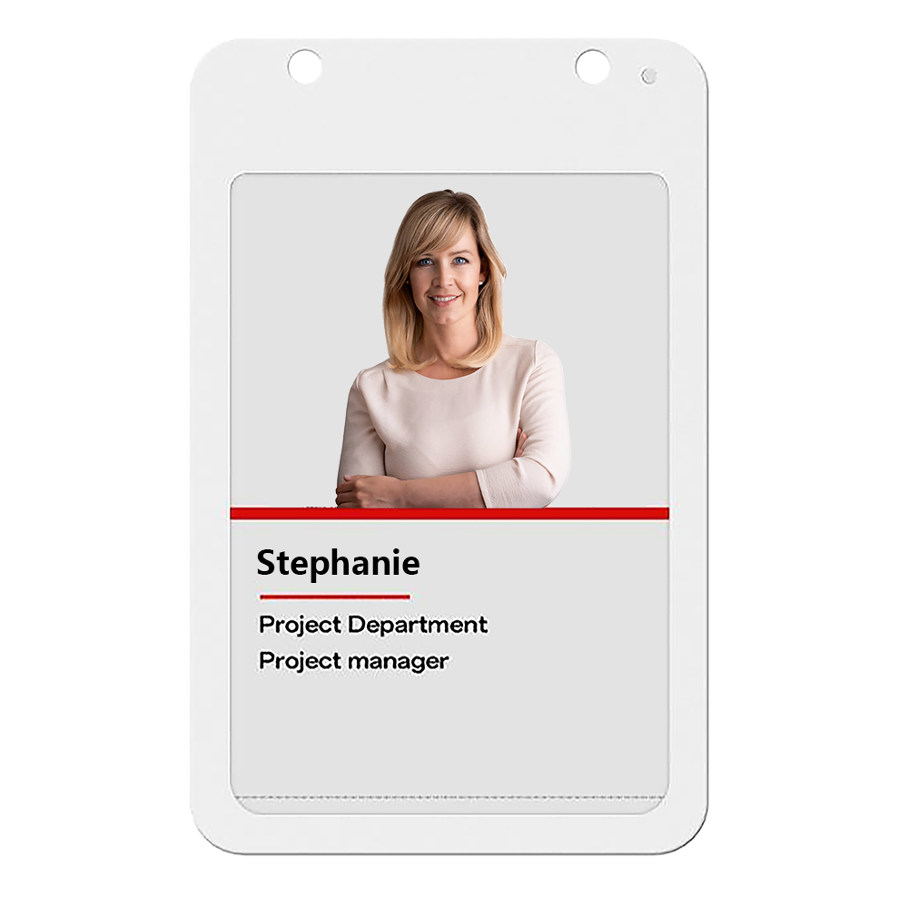 Color Electronic Ink Screen Visitor Card with Changeable Pattern and Custom Information Temporary Employee Card
