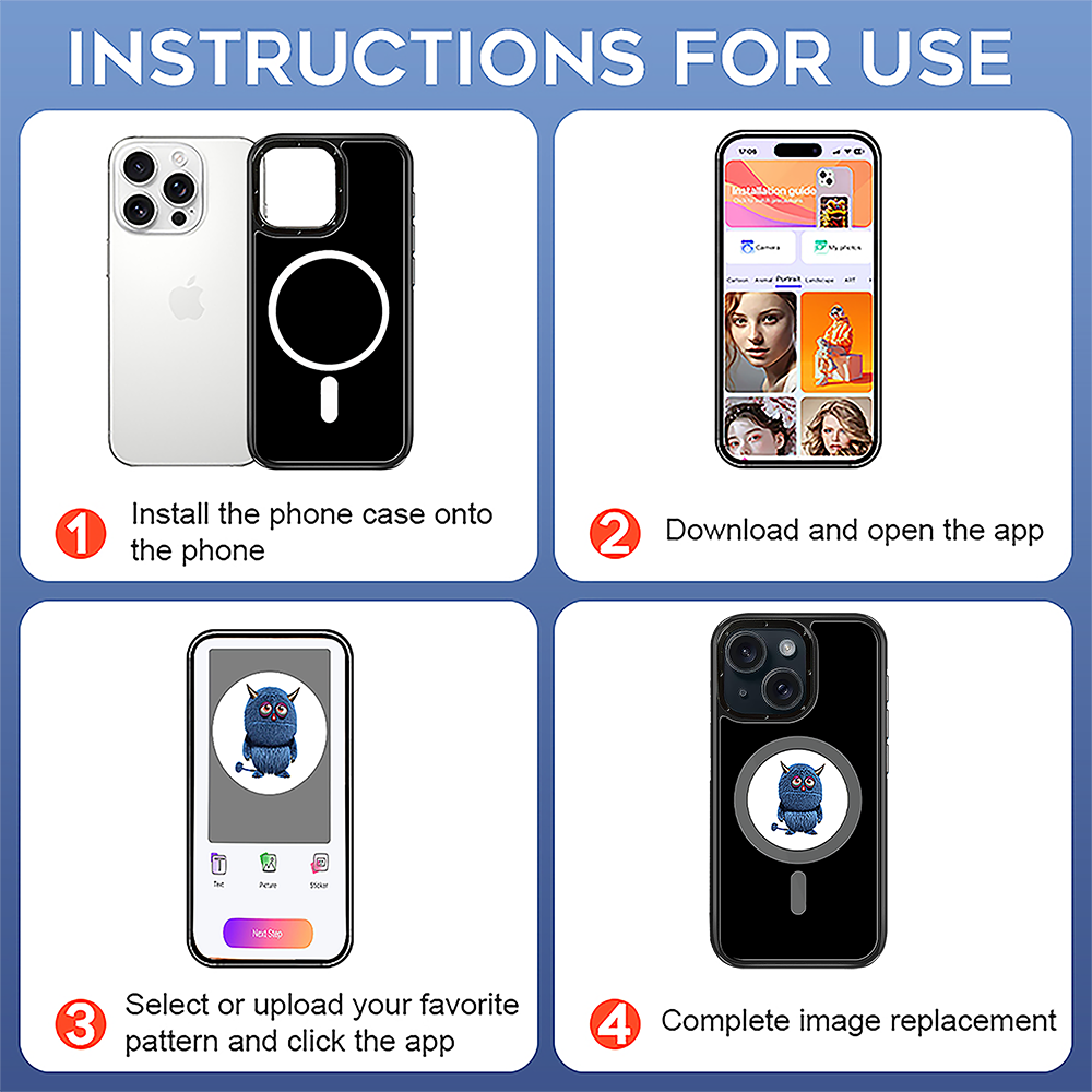For iPhone 15 Pro E-Ink Phone Case Compatible with MagSafeNFC 6-Color TPU + PC Back Cover