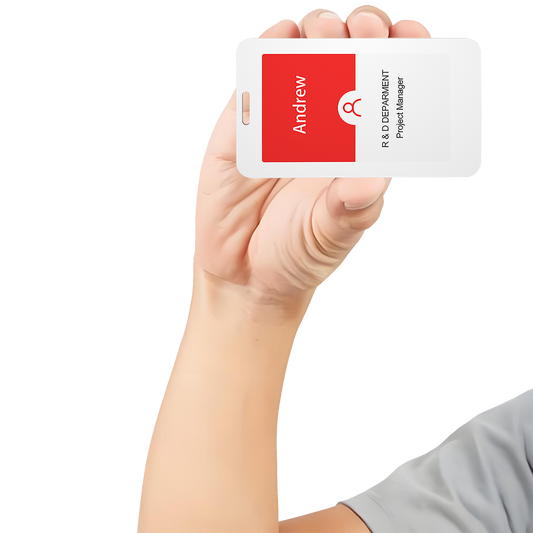 4-colour E-Ink Screen Can Be Freely Edited Smart ID Badge NFC or Bluetooth Custom E-paper for Business Students  Hotels
