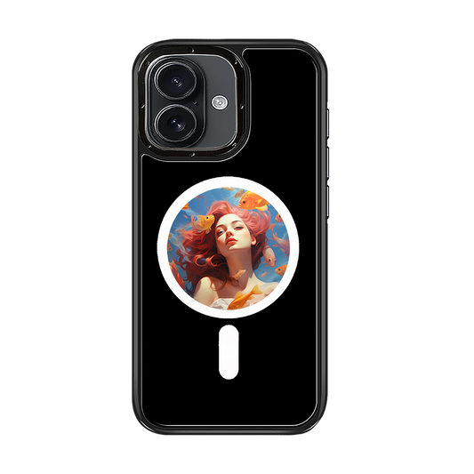 For iPhone 16 E-Ink Phone Case Compatible with NFC 6-Color TPU + PC Back Cover AI NFC Phone Case E-paper Phone Cave