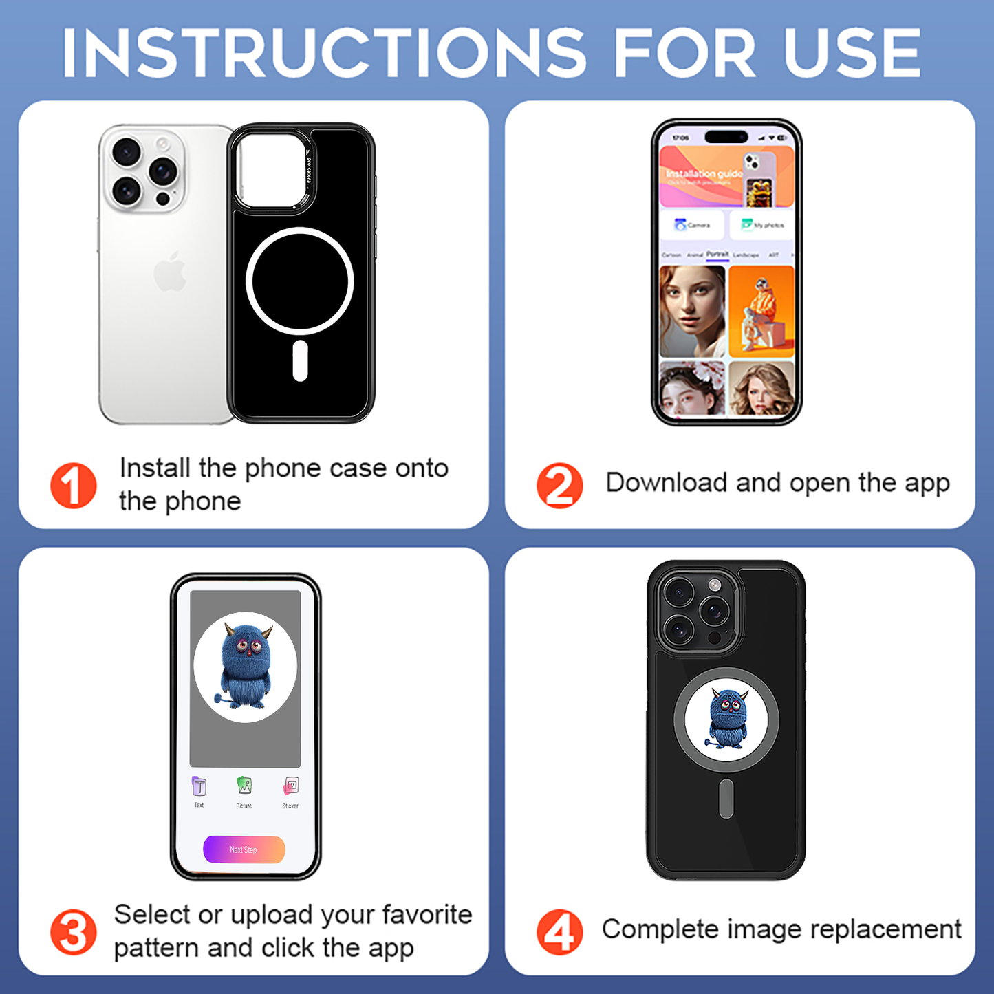 For iPhone 15 Phone case E6 E-ink E-paper NFC Six Colors E-ink Phone case Compatible with Magsafe Wireless Charger for iPhone