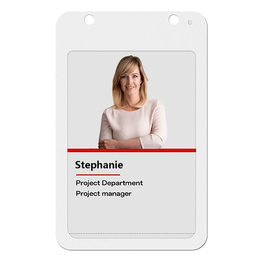 Color Electronic Ink Screen Visitor Card with Changeable Pattern and Custom Information Temporary Employee Card