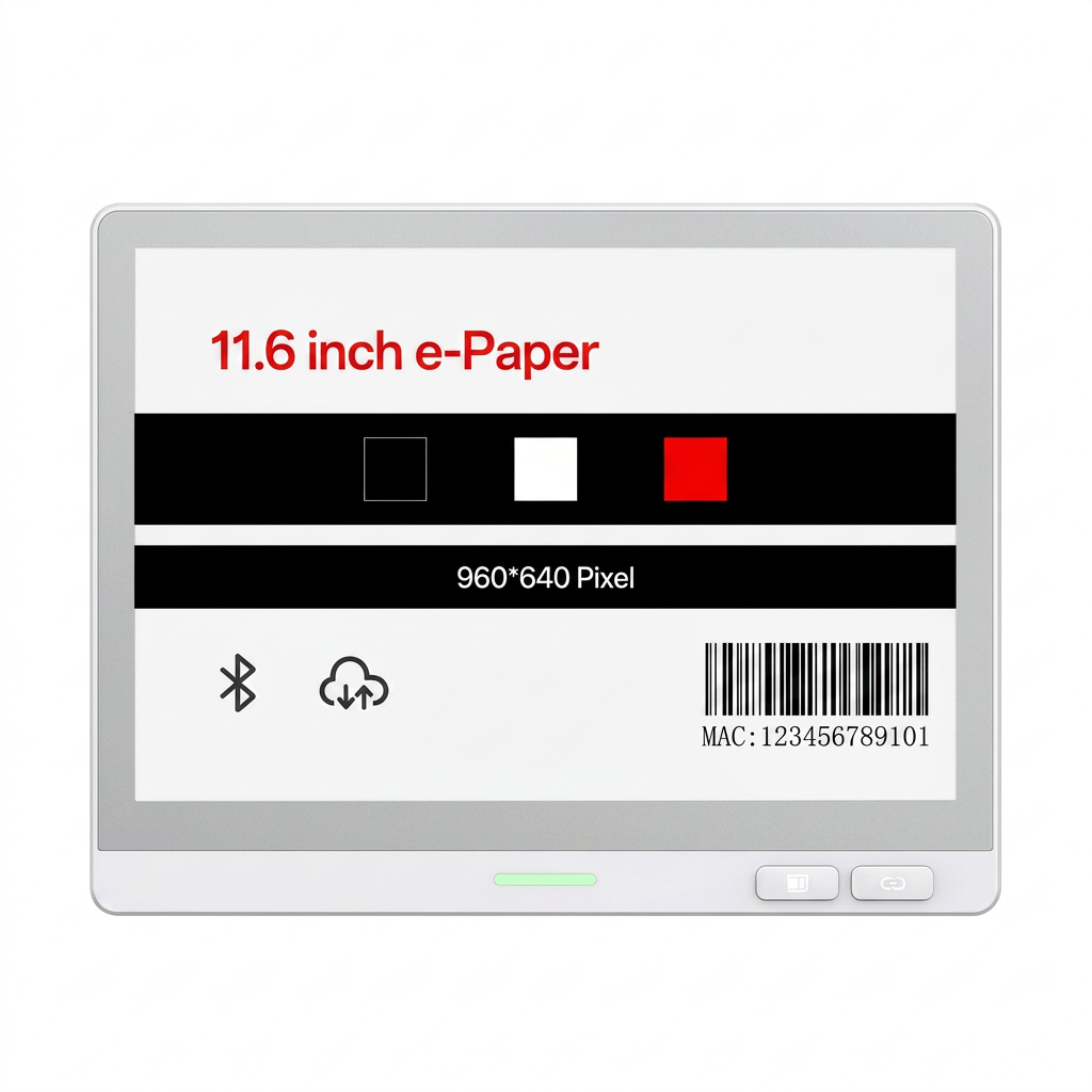 11.6 Inch 3-Color E-Paper Bluetooth Door Sign Label