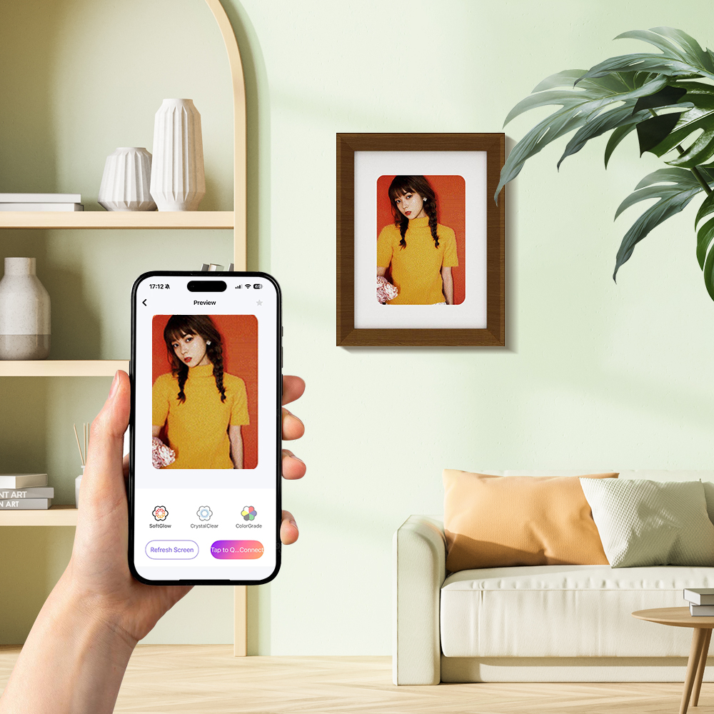 4-inch 4-Color Bluetooth E-Paper Photo Frame